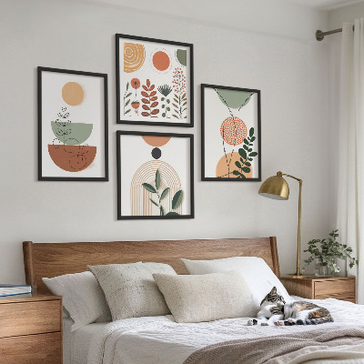 Multi-piece wall decor set Abstract plant shapes