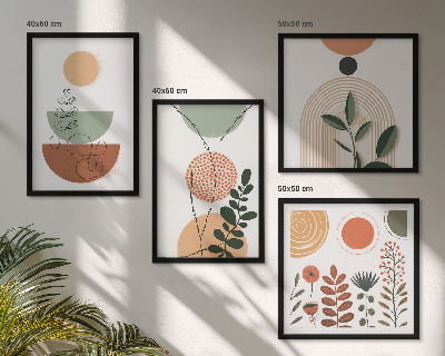 Multi-piece wall decor set Abstract plant shapes