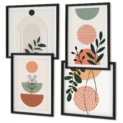 Wall art set Modern plant motifs