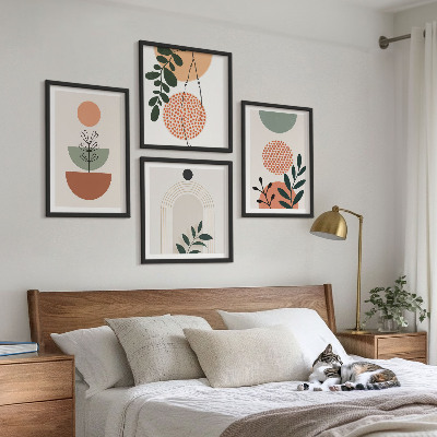 Wall art set Modern plant motifs