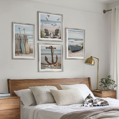 Multi-piece wall decor set Summer beaches sea landscape