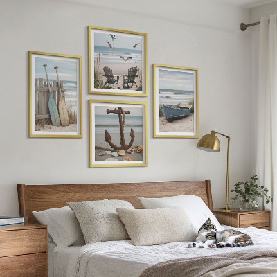 Multi-piece wall decor set Summer beaches sea landscape