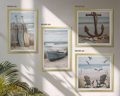 Multi-piece wall decor set Summer beaches sea landscape