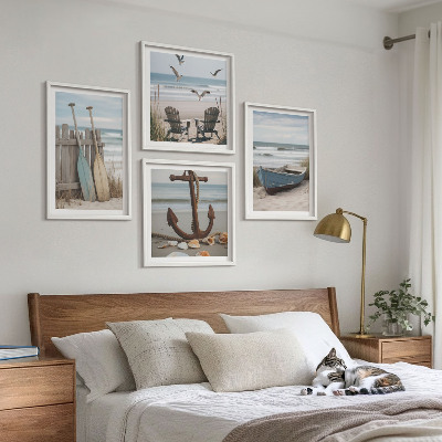Multi-piece wall decor set Summer beaches sea landscape
