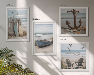 Multi-piece wall decor set Summer beaches sea landscape