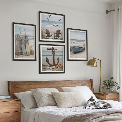 Multi-piece wall decor set Summer beaches sea landscape