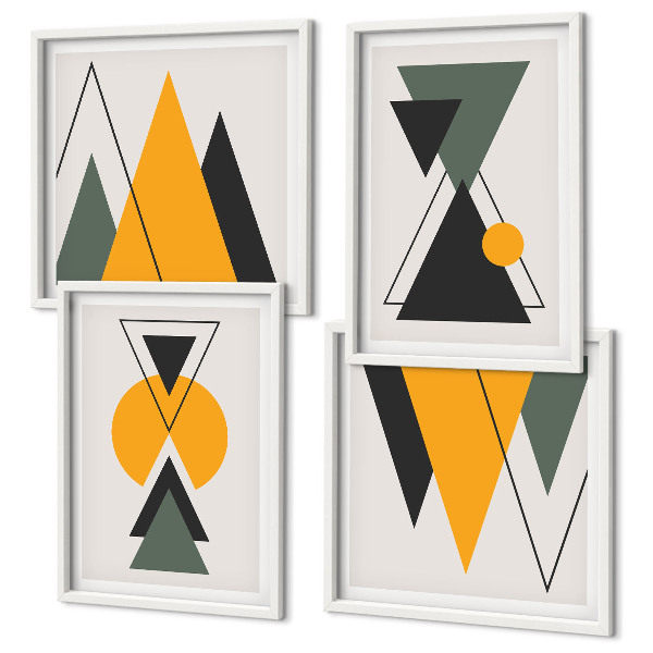 Multi-piece wall decor set Abstract geometry shapes