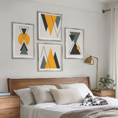 Multi-piece wall decor set Abstract geometry shapes