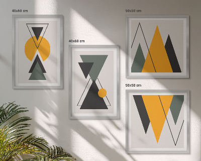 Multi-piece wall decor set Abstract geometry shapes