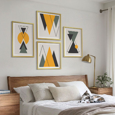 Multi-piece wall decor set Abstract geometry shapes