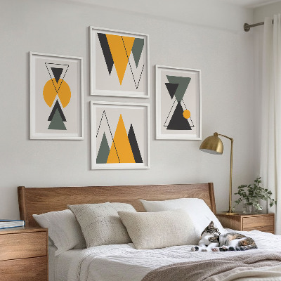 Multi-piece wall decor set Abstract geometry shapes