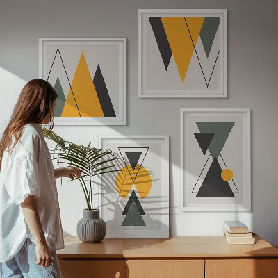 Multi-piece wall decor set Abstract geometry shapes