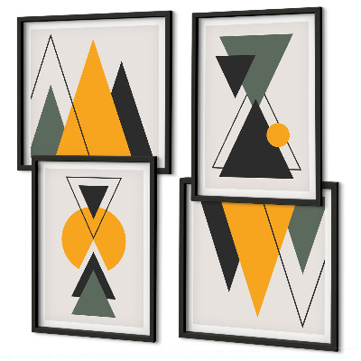 Multi-piece wall decor set Abstract geometry shapes