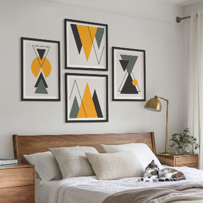 Multi-piece wall decor set Abstract geometry shapes