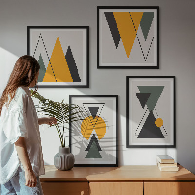 Multi-piece wall decor set Abstract geometry shapes