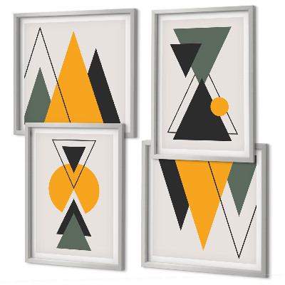 Multi-piece wall decor set Abstract geometry shapes