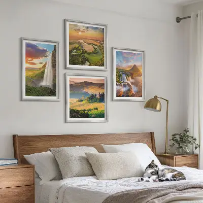 Italian sunset views wall art set of 4 pieces