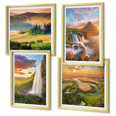 Italian sunset views wall art set of 4 pieces