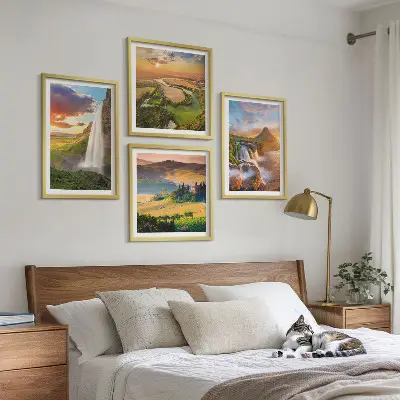 Italian sunset views wall art set of 4 pieces