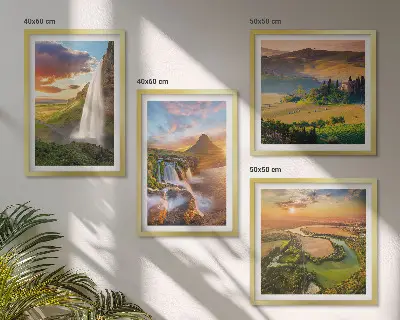 Italian sunset views wall art set of 4 pieces