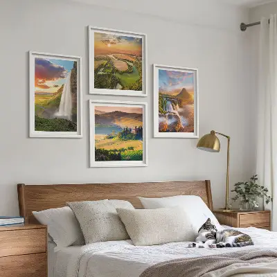 Italian sunset views wall art set of 4 pieces