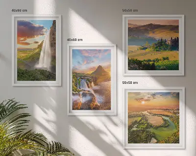 Italian sunset views wall art set of 4 pieces