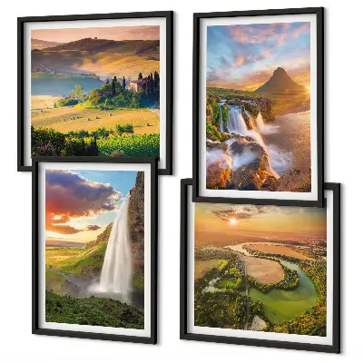 Italian sunset views wall art set of 4 pieces