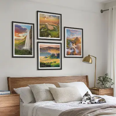 Italian sunset views wall art set of 4 pieces