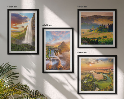 Set of 4 wall art pieces Italian sunset views
