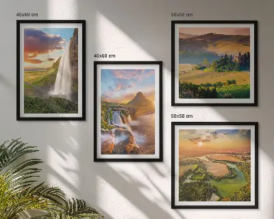 Italian sunset views wall art set of 4 pieces