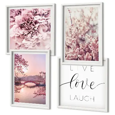Flower Bridge Life Inspiration wall art set multi-piece decorative wall art