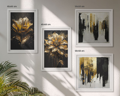 Wall art set Stylish modern flowers