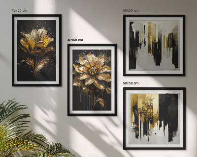 Wall art set Stylish modern flowers