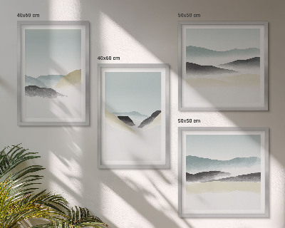 Multi-piece wall decor set Mountains minimalist pastels