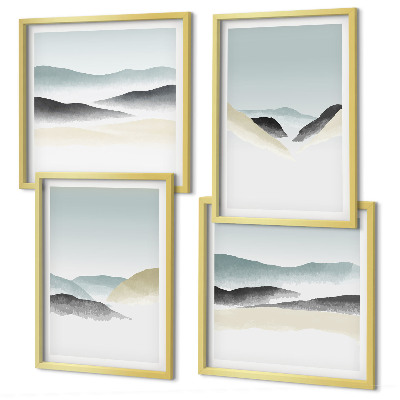 Multi-piece wall decor set Mountains minimalist pastels