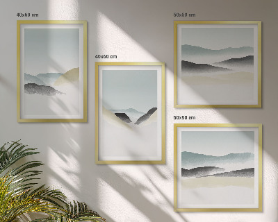Multi-piece wall decor set Mountains minimalist pastels