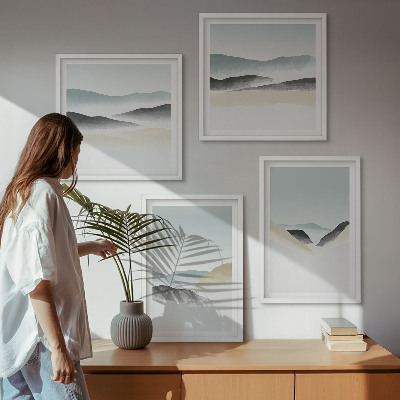Multi-piece wall decor set Mountains minimalist pastels