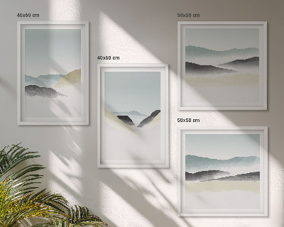 Multi-piece wall decor set Mountains minimalist pastels
