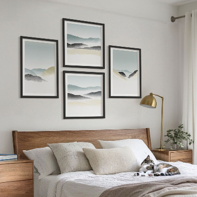 Multi-piece wall decor set Mountains minimalist pastels