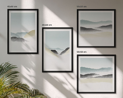 Multi-piece wall decor set Mountains minimalist pastels