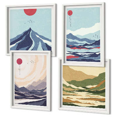 Multi-piece wall decor set Abstract mountain landscapes