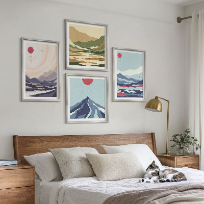 Multi-piece wall decor set Abstract mountain landscapes