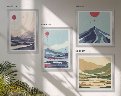 Multi-piece wall decor set Abstract mountain landscapes