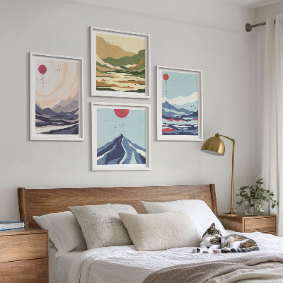 Multi-piece wall decor set Abstract mountain landscapes