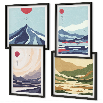Multi-piece wall decor set Abstract mountain landscapes