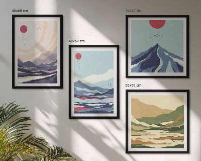 Multi-piece wall decor set Abstract mountain landscapes