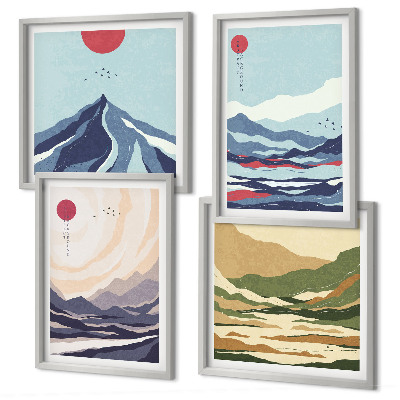 Multi-piece wall decor set Abstract mountain landscapes
