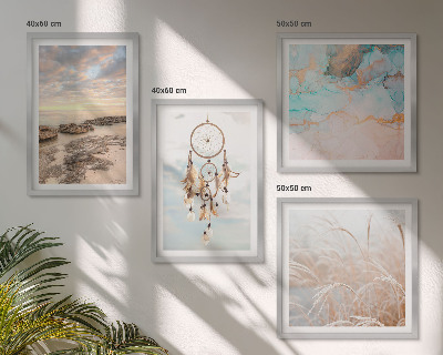 Wall art set Sea of ​​clouds dream catcher grass