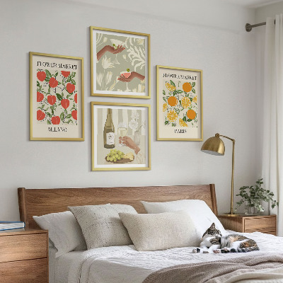 Multi-piece wall decor set Flowers wine Milan Paris
