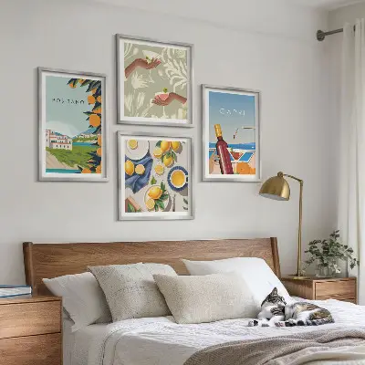 Italian Lemon Holidays Capri wall art set set of wall art prints